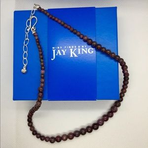 Jay King Burgundy Corundum 18” necklace